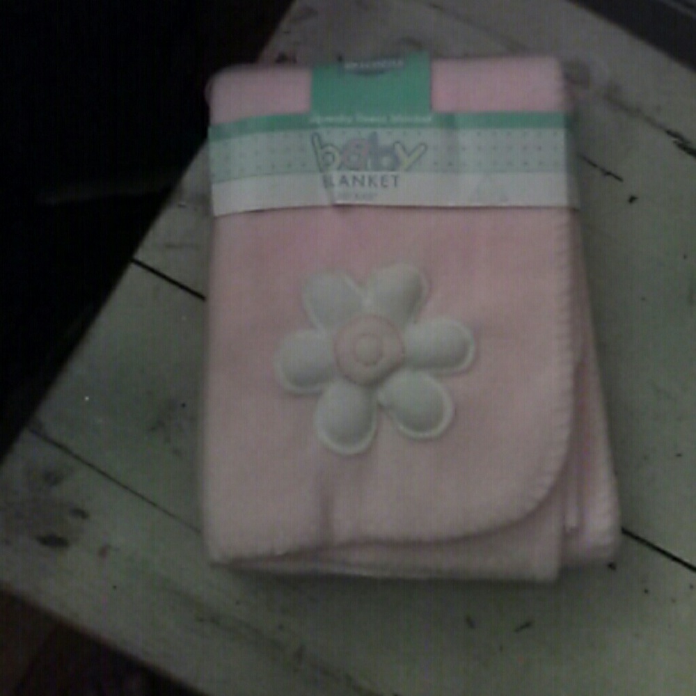 Brand new pink fleece baby blanket